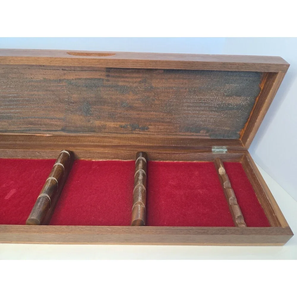 Vintage Gerber Miming Steak Knife Set of 6 - Legendary Blades Walnut Box MCM